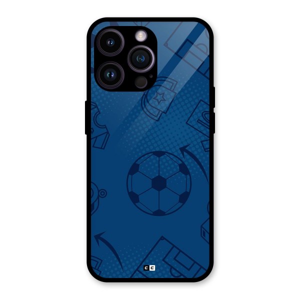 Football Texture Glass Back Case for iPhone 14 Pro Max