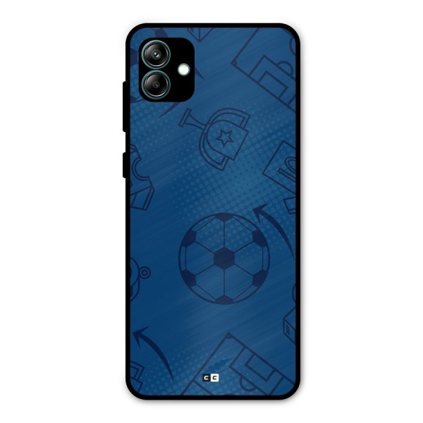 Football Texture Metal Back Case for Galaxy A04