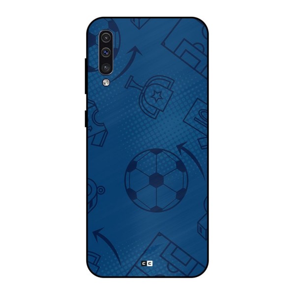 Football Texture Metal Back Case for Galaxy A30s