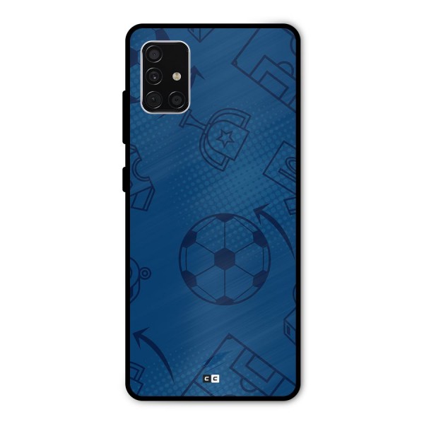 Football Texture Metal Back Case for Galaxy A51