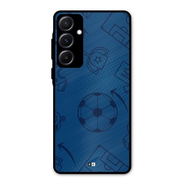 Football Texture Metal Back Case for Galaxy A55