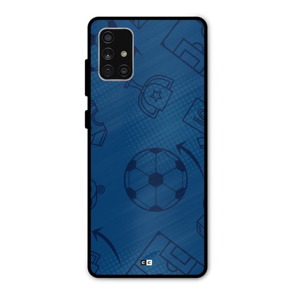 Football Texture Metal Back Case for Galaxy A71