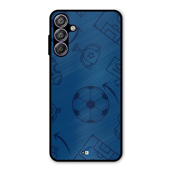 Football Texture Metal Back Case for Galaxy F15