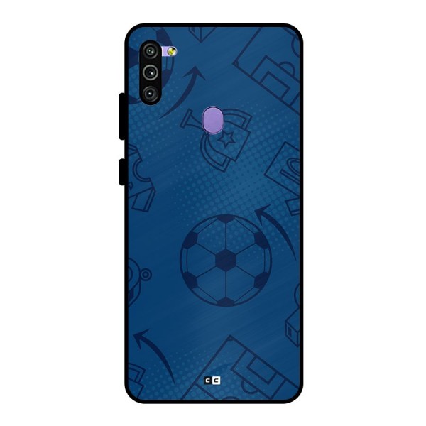 Football Texture Metal Back Case for Galaxy M11