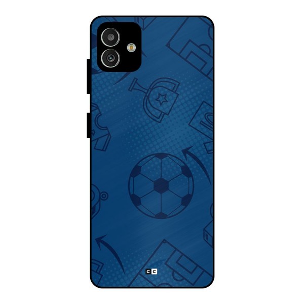 Football Texture Metal Back Case for Galaxy M13 5G