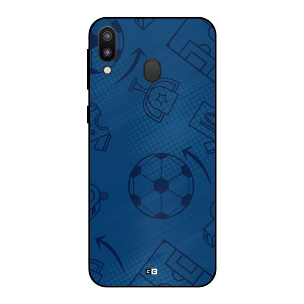 Football Texture Metal Back Case for Galaxy M20