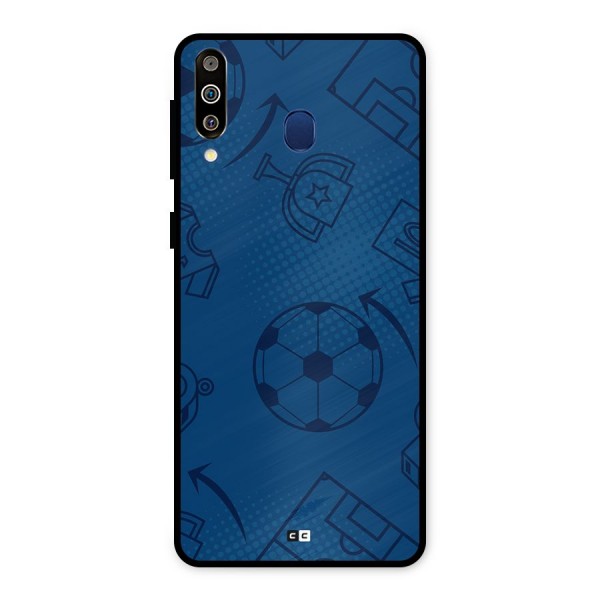 Football Texture Metal Back Case for Galaxy M30