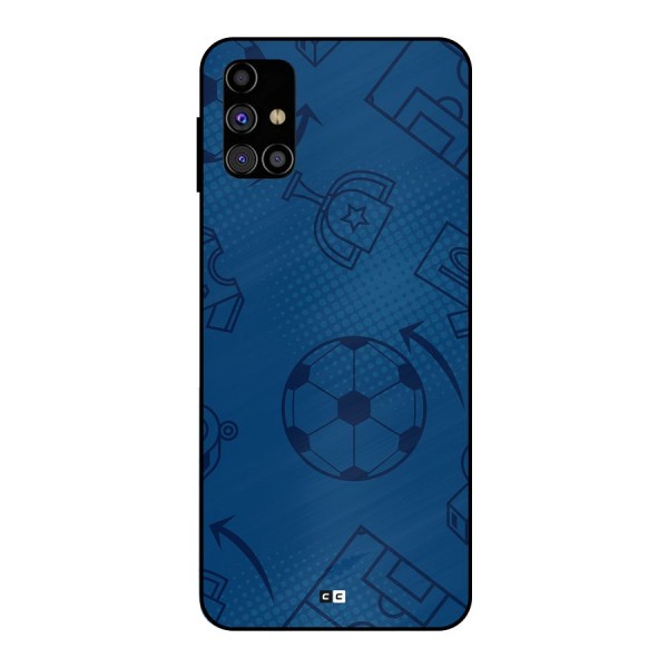 Football Texture Metal Back Case for Galaxy M31s