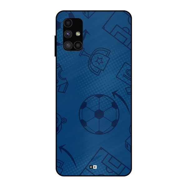 Football Texture Metal Back Case for Galaxy M51