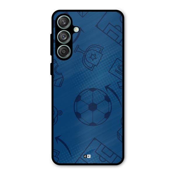 Football Texture Metal Back Case for Galaxy M55 5G