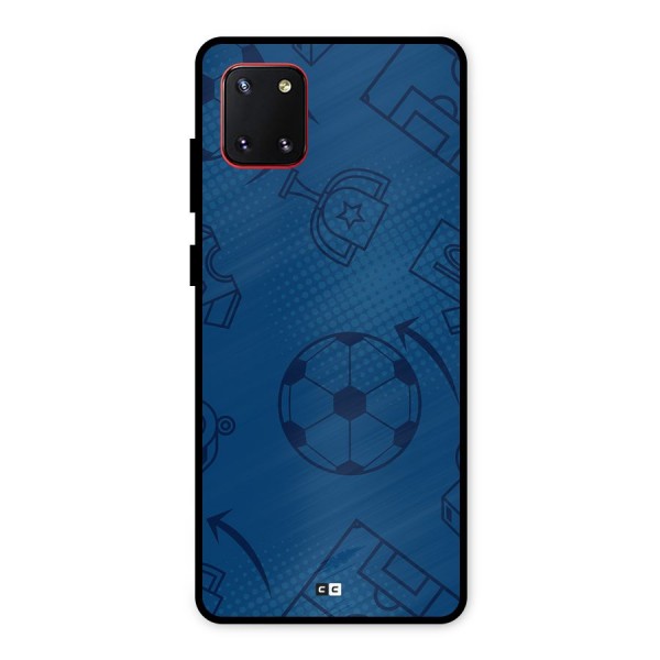 Football Texture Metal Back Case for Galaxy Note 10 Lite