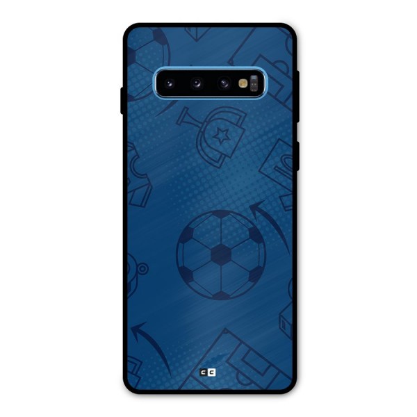 Football Texture Metal Back Case for Galaxy S10