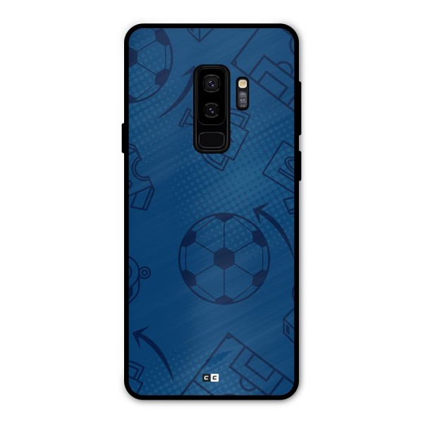 Football Texture Metal Back Case for Galaxy S9 Plus