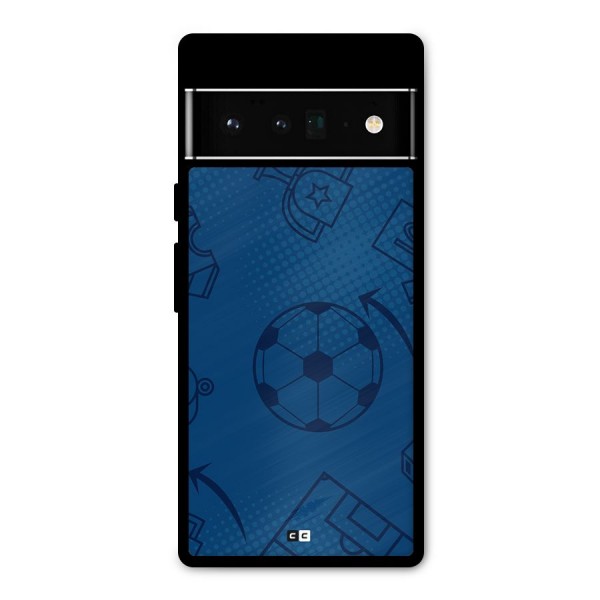 Football Texture Metal Back Case for Google Pixel 6 Pro