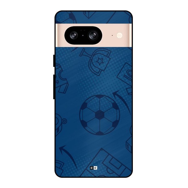 Football Texture Metal Back Case for Google Pixel 8