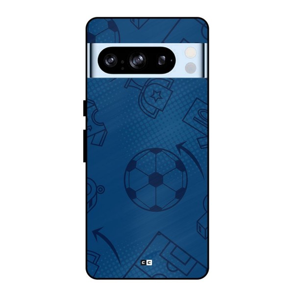 Football Texture Metal Back Case for Google Pixel 8 Pro