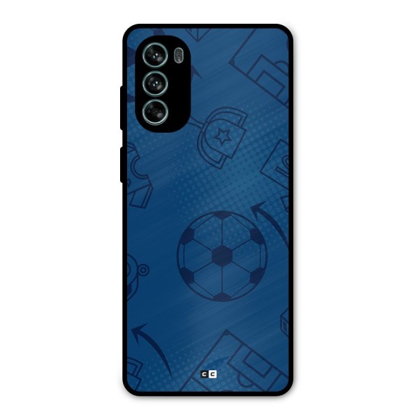 Football Texture Metal Back Case for Moto G62