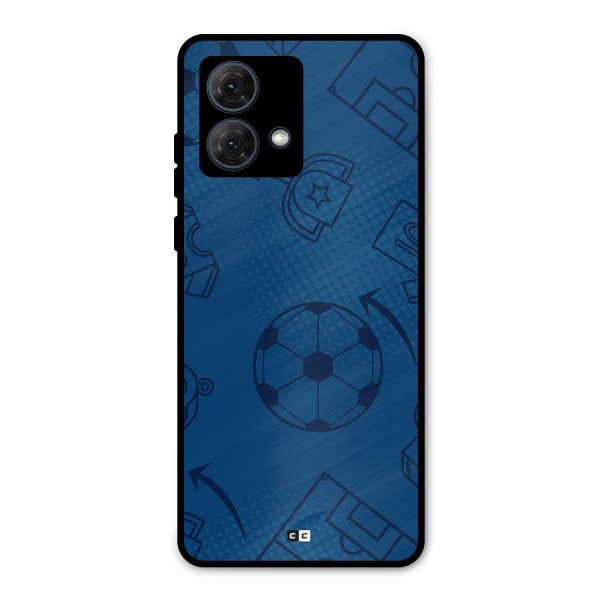 Football Texture Metal Back Case for Moto G84