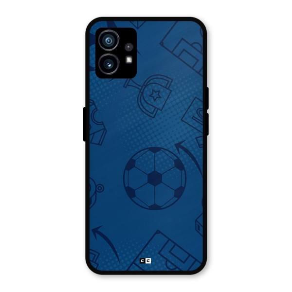 Football Texture Metal Back Case for Nothing Phone 1