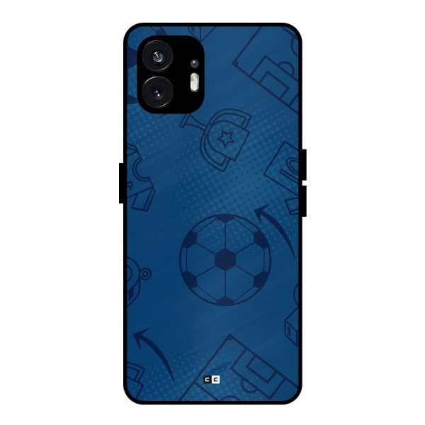 Football Texture Metal Back Case for Nothing Phone 2