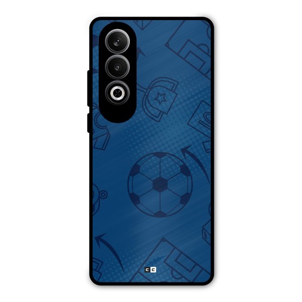 Football Texture Metal Back Case for OnePlus Nord CE4