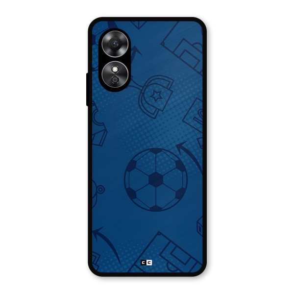 Football Texture Metal Back Case for Oppo A17