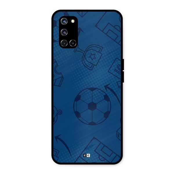 Football Texture Metal Back Case for Oppo A52