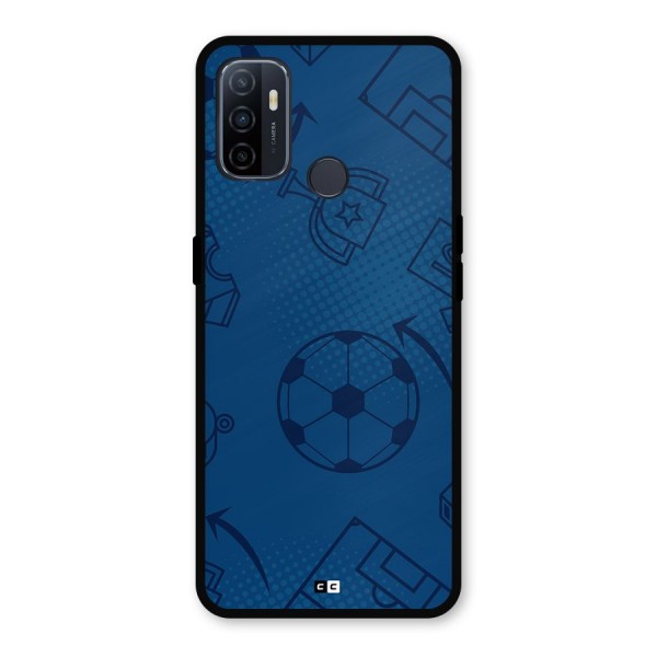 Football Texture Metal Back Case for Oppo A53