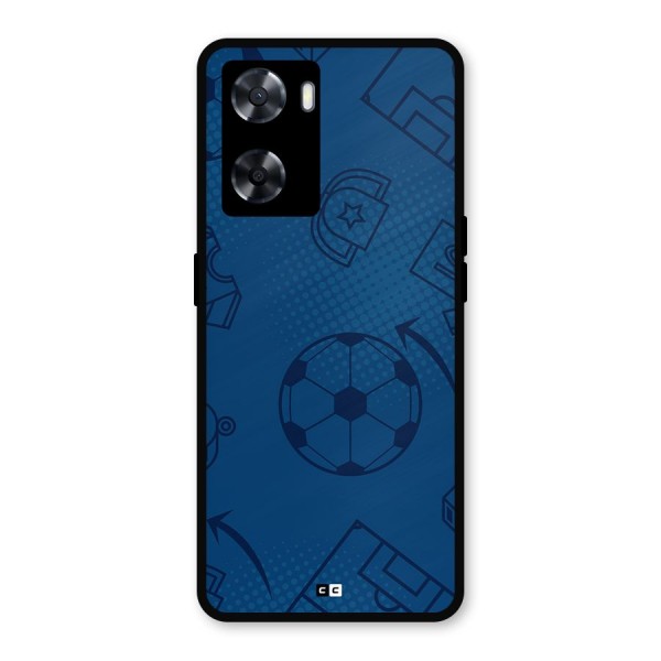 Football Texture Metal Back Case for Oppo A77