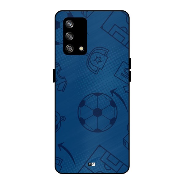 Football Texture Metal Back Case for Oppo F19