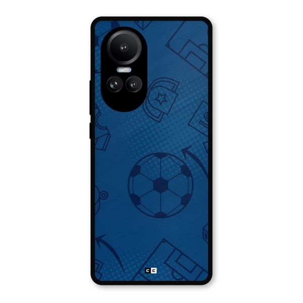 Football Texture Metal Back Case for Oppo Reno10