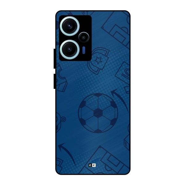 Football Texture Metal Back Case for Poco F5