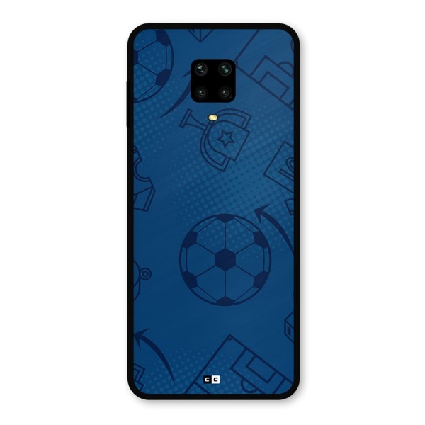 Football Texture Metal Back Case for Poco M2 Pro