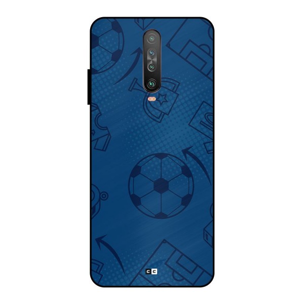 Football Texture Metal Back Case for Poco X2