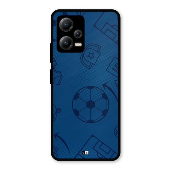 Football Texture Metal Back Case for Poco X5