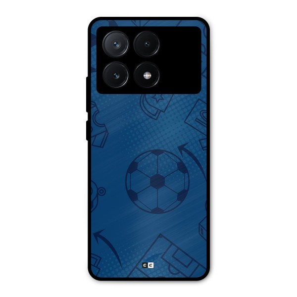 Football Texture Metal Back Case for Poco X6 Pro