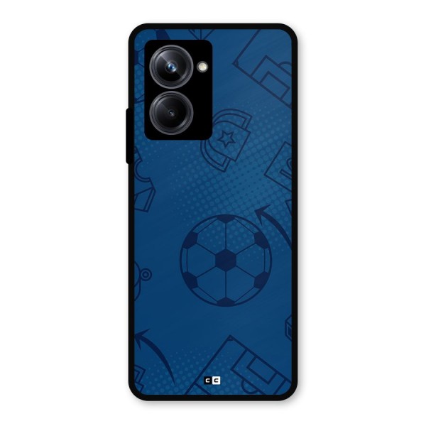 Football Texture Metal Back Case for Realme 10 Pro