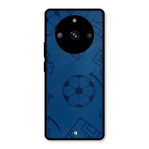 Football Texture Metal Back Case for Realme 11 Pro