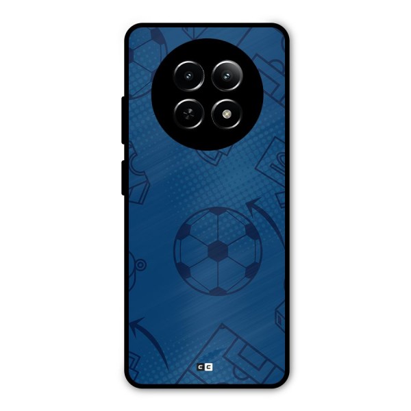 Football Texture Metal Back Case for Realme 12 5G