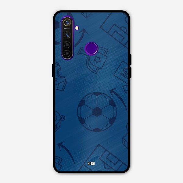 Football Texture Metal Back Case for Realme 5 Pro