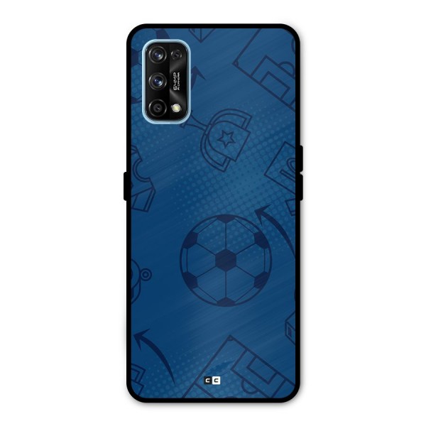 Football Texture Metal Back Case for Realme 7 Pro