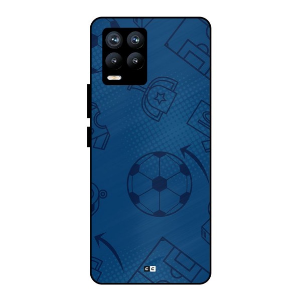 Football Texture Metal Back Case for Realme 8