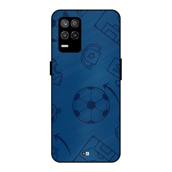 Football Texture Metal Back Case for Realme 8s 5G