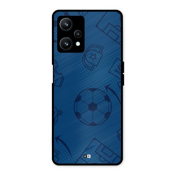 Football Texture Metal Back Case for Realme 9 Pro 5G