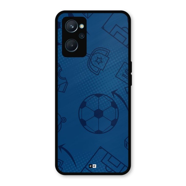 Football Texture Metal Back Case for Realme 9i