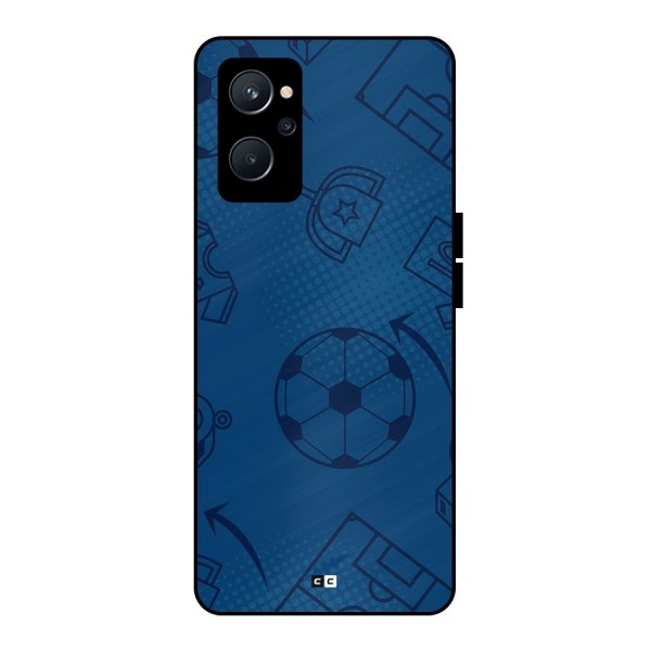 Football Texture Metal Back Case for Realme 9i 5G