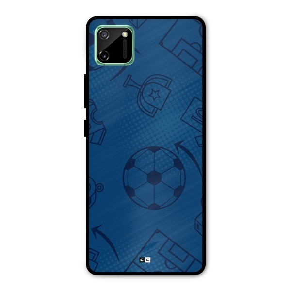 Football Texture Metal Back Case for Realme C11