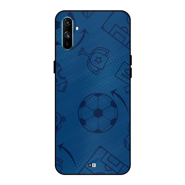 Football Texture Metal Back Case for Realme C3