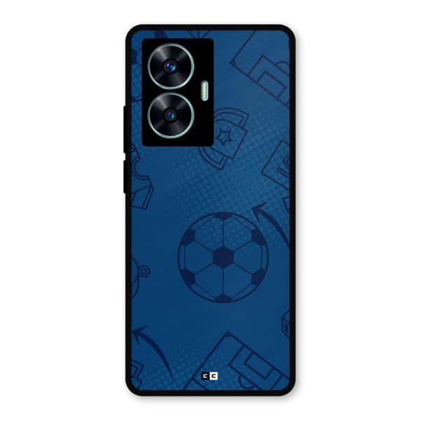 Football Texture Metal Back Case for Realme C55