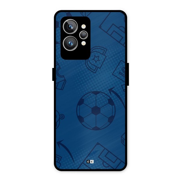 Football Texture Metal Back Case for Realme GT2 Pro